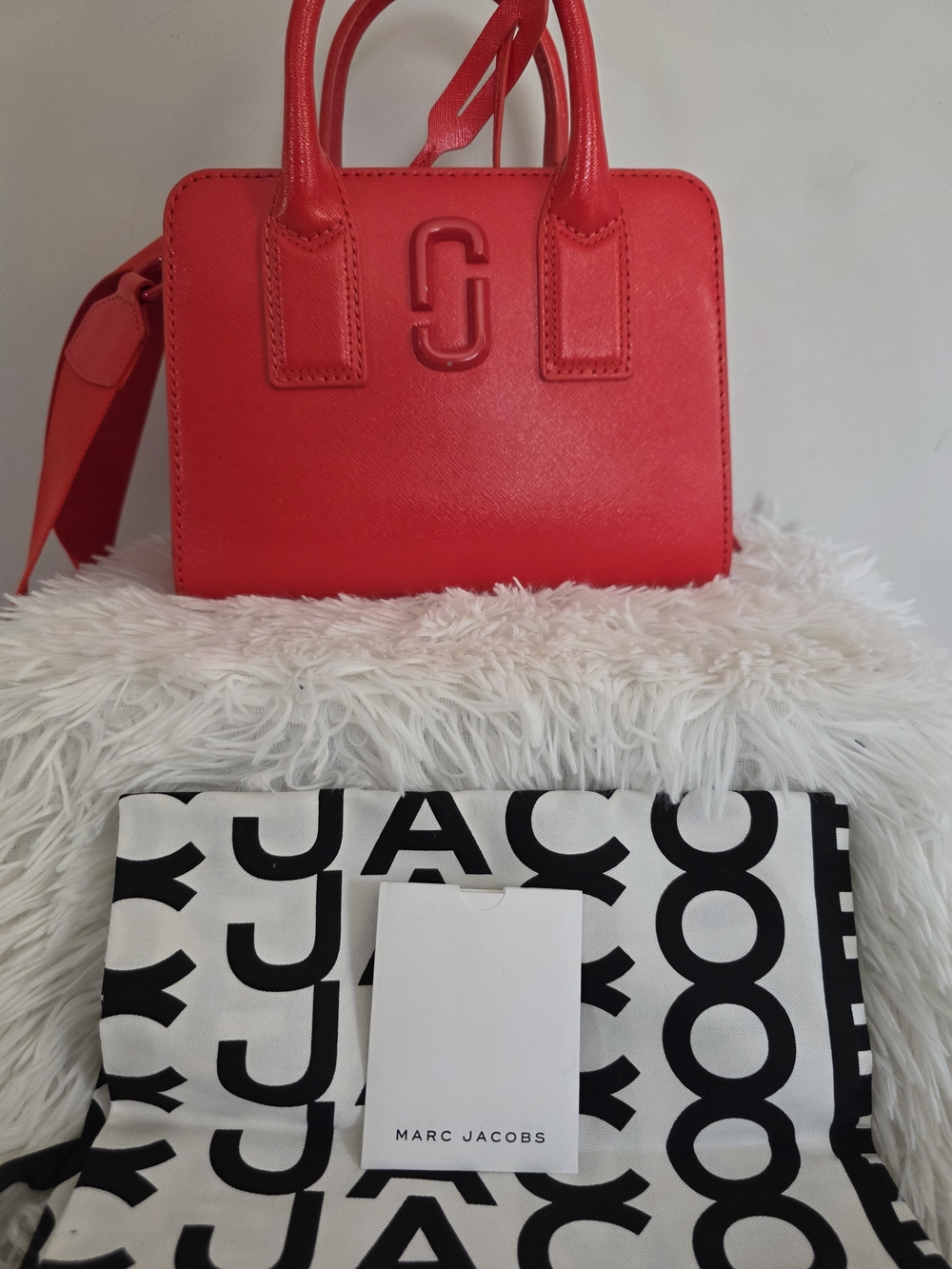 Marc Jacobs Snapshot Red Leather Top-Handle Satchel